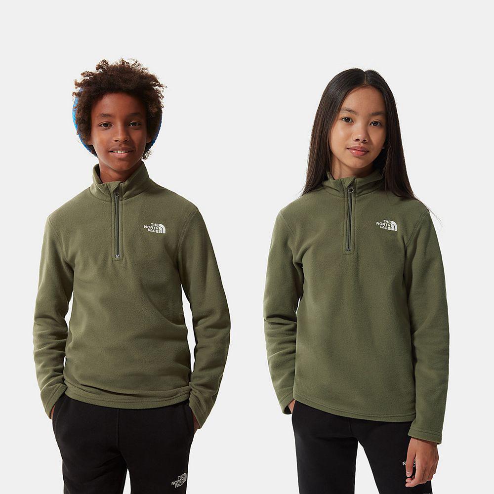 The North Face Glacier Quarter Zip Παιδικα Fleece - Ελιά Πρασινο (IPSQ89346)